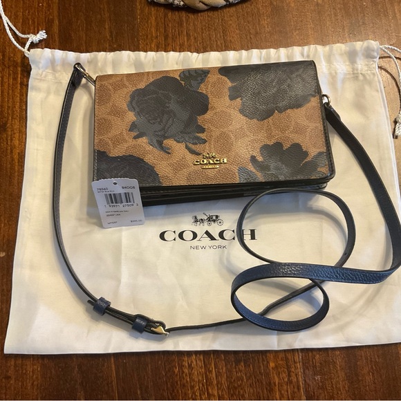 Coach Kaffee Fassett chain Clutch Crossbody NEW! - Picture 8 of 10